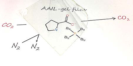 図2　開発した反応性イオン液体含有ゲル膜