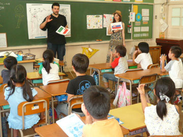 留学生と小学生の交流会