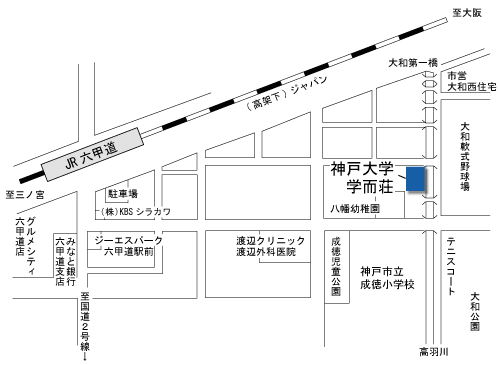 学而荘周辺地図