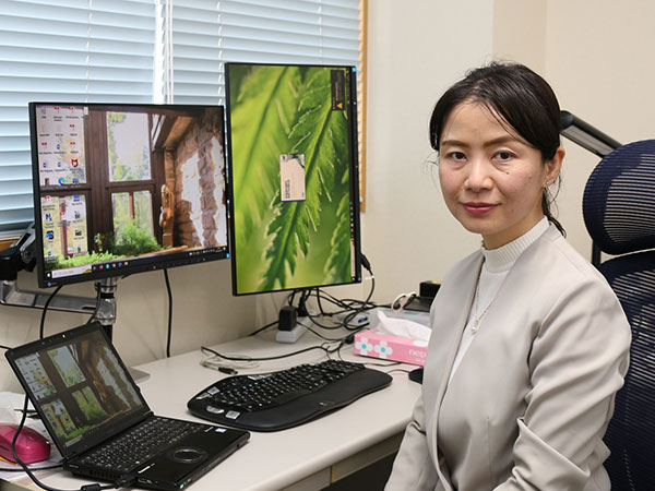 Associate Professor Matsuo at her desk