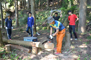 日高町分尾での林業実習