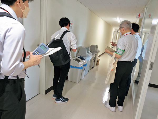 ごみ箱の設置状況(廊下)
